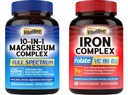Vitalibre 5-in-1 Iron Supplement & 10-in-1 Magnesium Complex