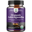 High Strength Organic Ashwagandha Supplements - Ashwagandha Organic Tablets for Mood Support & Hormone Balance for Women & Men - Root Extract Powder with Black Pepper for Better Absorption - 60 Ct