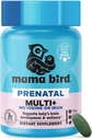 Mama Bird - Prenatal Multi+ No Iodine or Iron (30 Servings) Prenatal Vitamins for Women - 30+ Essential Nutrients, Baby Brain Health - L-Methylfolate & Probiotics - Vegan, Gluten Free, Non GMO