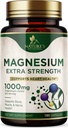 Magnesium Citrate 1000mg Per Serving - Extra Strength Magnesium for Bone, Muscle, Nerves & Heart Health Support, Natural Magnesium Supplement for Calm & Whole Body Support, USA Bottled - 180 Capsules