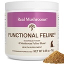 Real Mushrooms Cat Supplement Powder – Organic Mushroom Blend with Antarctic Krill & Ashwagandha – Cat Vitamins for Older Cats or Kittens – 2.65 oz Functional Feline Formula