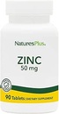 NaturesPlus Zinc - 50 mg, 90 Tablets - Supports Immune Health & Overall Well-Being - High-Potency Amino Acid Chelate Form - Gluten Free, Vegetarian - 90 Servings