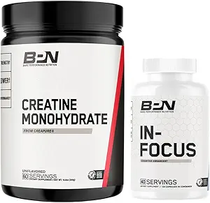 BARE PERFORMANCE NUTRITION BPN Creatine Monohydrate & in-Focus Brain Support Bundle