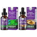 Bundle of Potent Liquid Kava Kava Drops Supplement with Kavalactones for Better Sleep and USDA Organic Ashwagandha Liquid Drops - Ashwagandha Root Extract for Stress and Mood Support for Adults