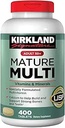 Kirkland Signature Adult 50+ Multi Vitamins & Minerals, 400 Tablets (2 Pack)