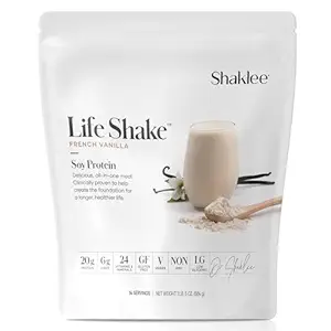 Shaklee Life Shake™ Soy Protein French Vanilla - Complete Meal Replacement with 20g Protein, 6g Fiber, 24 Vitamins & Minerals - Supports Satiety & Healthy Weight - Non-GMO - 14 Servings