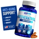 We Like Vitamins Resveratrol 1000mg per Serving - 60 Easy to Swallow Veggie Capsules - Natural Resveratrol Supplement 1000mg - Antioxidant Supplement Helps Support Immune System