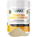 AKI Omega 3 DHA Micro Algae Powder Supplements - Plant-Based Keto Vitamin for Inflammation - Alternative to Fish or Krill Oil - Vegan & GMO-Free (1.94oz/55g)