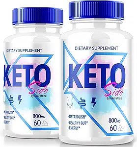 (2 Pack) Keto Side Capsules, Premium Supplement to Support Active Lifestyle, All- Natural Keto Support to Achieve Fit and Healthy Body, KetoSide Detox Pills Reviews (120 Capsules)