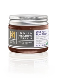 Indian Meadow Herbals Wild Yam Root Cream (2oz) - USDA Certified Organic Balancing Cream for PMS & Menopause Relief - Estrogen & Progesterone-Free. Woman-owned & Operated Since 1994.