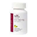 Bariatric Advantage Chewable Iron 60 mg with Vitamin C for Increased Absorption and Utilization, Easily Digestible for Gastric Bypass and Sleeve Gastrectomy Surgery Patients - Lemon Lime, 90 Count