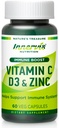 Immune Boost Complex – Vitamin C 900mg, D3 2,500 IU & Zinc 25mg for Immune System Support, 60 Veggie Caps | Innervis Nutrition