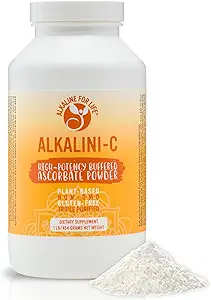 Alkalini-C Vitamin C Powder Supplement, Potent Natural L-Ascorbate Vit C Powder 1500mg, Corn-Free Non-GMO VIT C, Buffered Vitamin C Enhanced Absorption, 100% Pure Form, Immune Support Supplement 16oz