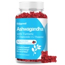 Ashwagandha Gummies with L-theanine, Ashwa Root Supplement Gummy for Women Men, 60 Mixed Berry Flavored Gummies
