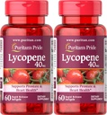 Puritan's Pride Premium Lycopene 40mg, Dietary Supplement for Prostate, Antioxidant, Heart Health, and Overall Health Support, 2 Month Supply, 60 Rapid Release Softgels, 2 Pack