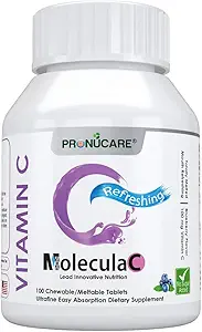 Vitamin C 100 mg Buccal Lozenge Tablets – Slow-Dissolving, Controlled Release & Fast Absorption, Natural Blueberry, Immune Boost, Antioxidant & Anti-Aging, Sugar-Free, 100 CT
