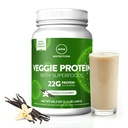 MRM Nutrition Veggie Protein with Superfoods - Vanilla Flavored Protein Powder for Women & Men, 22g of Vegan Protein, Amino Acids & Digestive Enzymes, Gluten & Dairy Free - 33 Servings