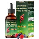 10in1 Wormwood Tincture - Black Walnut, Whole Cloves, Reishi Mushroom & 4 More - Wormwood Liquid Drops - 1 FL OZ for 2 Months Supply - Berry Mix Flavor