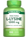 Nature's Truth L Lysine 1000mg | 100 Coated Caplets | Essential Amino Acid | Vegan, Non-GMO, & Gluten Free Supplement