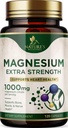 Magnesium Citrate 1000mg Per Serving - Extra Strength Magnesium for Bone, Muscle, Nerves & Heart Health Support, Natural Magnesium Supplement for Calm & Whole Body Support, USA Bottled - 120 Capsules