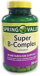 Spring Valley Super B-Complex, Metabolism Support, 250 Tablets