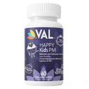 VAL Happy Kids PM | Sleep Support for Kids with Magnesium, Melatonin, Vitamin B6 & C | Sugar-Free Chewable | Blueberry Yogurt Flavor | Non-GMO, Gluten-Free | 60 Tablets | Ages 4+