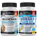 Magnesium Bisglycinate 180 Count + Omega 3 Fish Oil 90 Count Bundle