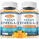 2 Pack Algae Omega 3 Gummies for Women, Men & Kids, Fish Oil Alternative
