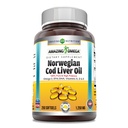 Amazing Omega Norwegian Cod Liver Oil 1250 Mg Softgels Supplement | Omega-3, EPA, DHA, Vitamin A, Vitamin D & Vitamin E (Lemon | 250 Count)