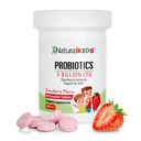 NaturalSlim Kids Probiotics for Digestive & Gut Health, Immune Support, 5 Billion CFU with LGG, BB-12 & 4 Probiotic Strains, 35 mg Calcium, for Children Ages 3+, Strawberry Flavor, 60 Chewable Tablets | Digestive Health, Immune Support, Kids Gut Health Supplements, 5 Billion CFU, for Children Age 3 Up