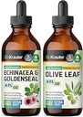 BIO KRAUTER Echinacea with Goldenseal Tincture 4 Fl. Oz. & Olive Leaf Tincture 4 Fl. Oz.