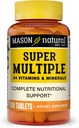 MASON NATURAL Super Multiple 34 Vitamins and Minerals - Complete Nutritional Support, All in One Multivitamin, Supports Overall Health, 100 Tablets
