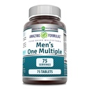 Amazing Formulas Men's Multivitamin | Food Based | Tablets Supplement | Perfect Blend of Vitamins, Minerals, 25 Million CFU probiotics & Food-Based enzymes (1 Pack, 75 Count)