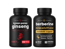NutraChamps Energy & Metabolic Support: Ginseng & Berberine Duo