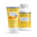 Researched Nutritionals Revitalized Detox Duo - for Immune Support, Liver Health or A Full Body Detox Cleanse - Tri-Fortify Orange Liposomal Glutathione (450mg) Liquid & ToxinPul (2 Piece Set)
