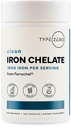 Type Zero Iron Chelate Capsules (18 MG, 240 CAPS) from Ferrochel Ferrous Bisglycinate Chelate - Non-GMO and Gluten Free