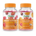 Lifeable Immune Support Kids + Calcium with Vitamin D Kids, Gummies Bundle - Great Tasting, Vitamin Supplement, Gluten Free, GMO Free, Chewable Gummy
