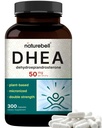 NatureBell DHEA 50mg for Men & Women, 300 Capsules | Micronized for Better Absorption | Plant-Based Source | Supports Energy, Metabolism & Healthy Aging | Non-GMO, Made in USA