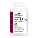 Bariatric Advantage Chewable Iron 29 mg, Passion Fruit, 180 Count | 29 mg Iron, for Bariatric Surgery Patients, Iron with Vitamin C, No Iron Taste, Ferrous Fumarate and Carbonyl Iron Supplement
