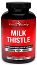 Divine Bounty Pure Milk Thistle Capsules - A Potent Milk Thistle Supplement with 300mg of Milk Thistle Seed Extract (Standardized) - 120 Vegetarian Capsules