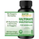 SHIFAA NUTRITION Halal Multivitamins for Women, Men & Adults, 30 Servings | Iron, Vitamin A, B6, B12, Biotin, Niacin, C, D3, E, Zinc, Calcium, Folic Acid, CoQ10 | Halal Vitamins
