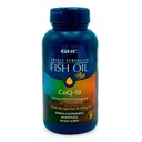 GNC Triple Strength Fish Oil Plus CoQ10 Omega 3 Supplement, 1000mg EPA and DHA, 100mg CoQ10, Heart and Circulatory Health, Plus Skin, Joint, Brain, and Eye, Coated to Control Fishy Burps, 30 Servings