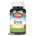 Carlson - Chewable Iron, 30 mg, Superior Absorption, Blood Health, Energy Production & Optimal Wellness, Chewable Iron Supplement for Women & Men, Natural Strawberry Flavor, 120 Tablets