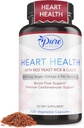Pure By Nature Red Yeast Rice with CoQ10 Supplement for Men & Women, 200mg Vegan Omega 3 Per Serving, Gluten-Free Non-GMO, 120 Capsules