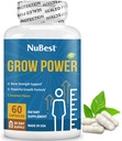 NuBest Grow Power - Calcium Supplement, Magnesium Supplement with Vitamin D3, B6, Zinc, Phosphorus and Multivitamin for Strong Bones, Overall Health for Age 10+ | 60 Capsules | 1 Month Supply