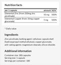 Z-Balance - Zinc 50mg + Cooper 5mg - 180 Vegan Capsules - 6 Months Supply - Zinc picolante and Cooper gluconate Supplement for Healthy Hair, Skin and Nails - by Apollo's Hegemony
