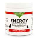 Animal Essentials Energy Cordyceps Mushroom Supplement for Dogs & Cats - Support Stamina & Endurance, Healthy Respiratory & Kidney Functions, Antioxidant, Mushroom Powder Extract - 2.8 Oz (Pack of 1)