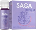 SAGA Starlight Organic Sleep Shots – Natural Sleep Aid with Melatonin, Reishi, Valerian Root, Ashwagandha, Chamomile – Sugar-Free, Vegan, Zero Calories, Plant-Based Sleep Support, Travel Size (2 Oz)