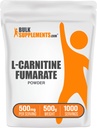 BulkSupplements.com L-Carnitine Fumarate Powder - Carnitine Supplement, Sports Nutrition, L-Carnitine 500mg - Gluten Free, 500mg per Serving, Gluten Free, 500g (1.1 lbs) (Pack of 1)