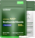 Gorani NAD+ Supplement 900MG, Nicotinamide Riboside, Liposomal Resveratrol, Quercetin (1)
